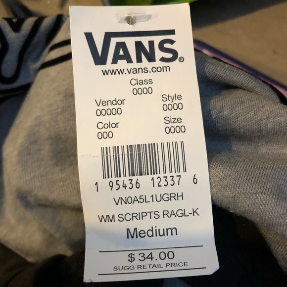 Juniors' Vans® Scripts Raglan Tee - Picture 2 of 7